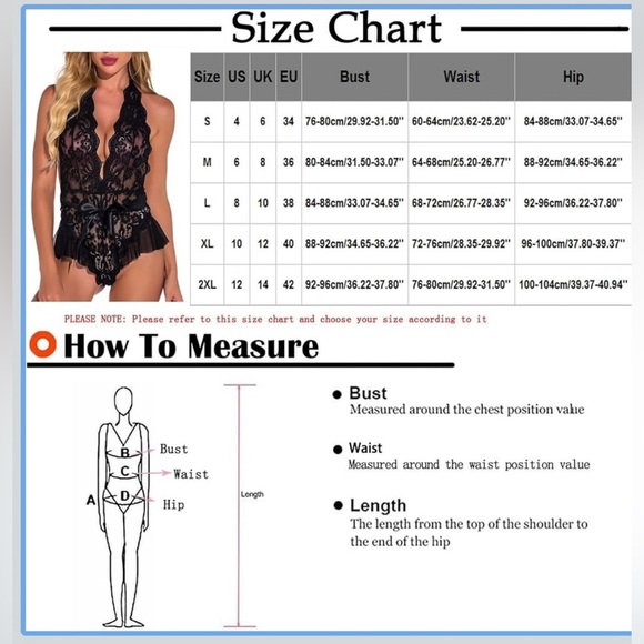 Abanoon Black Lace Teddy Lingerie - Picture 6 of 7